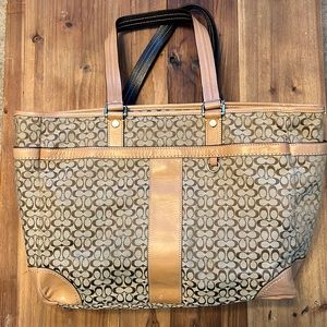 Authentic Coach Signature Diaper Bag